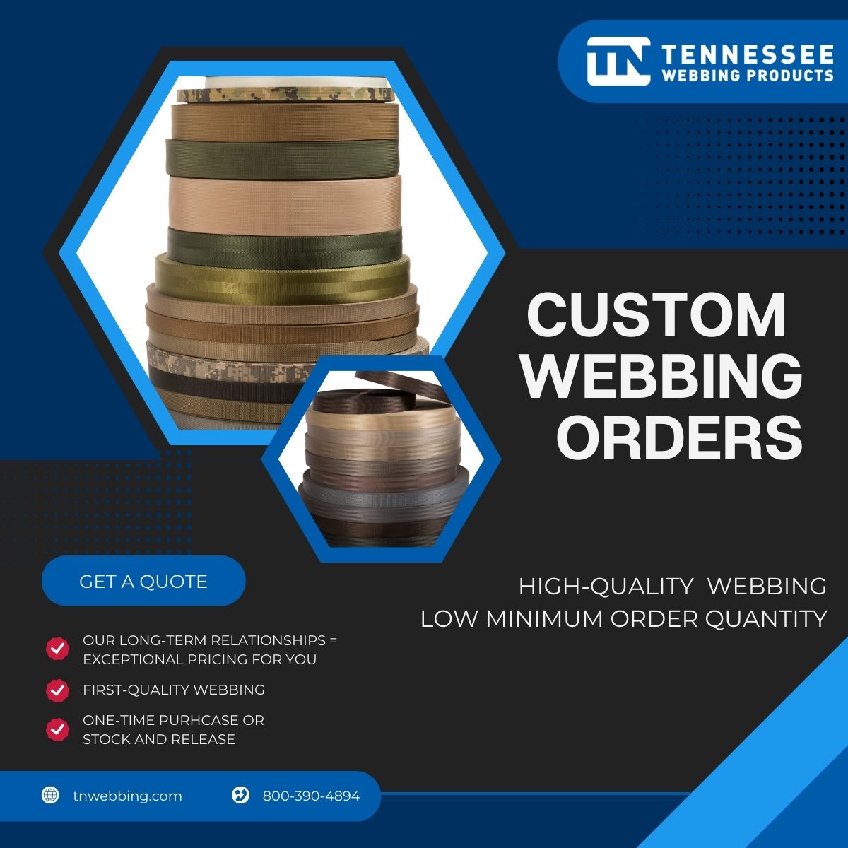 Custom Webbing order