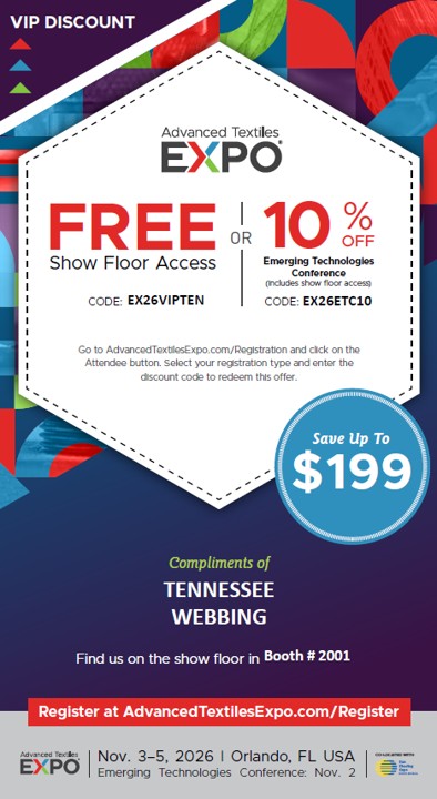 ATA 2026 - VIP Discount Code - TN Webbing